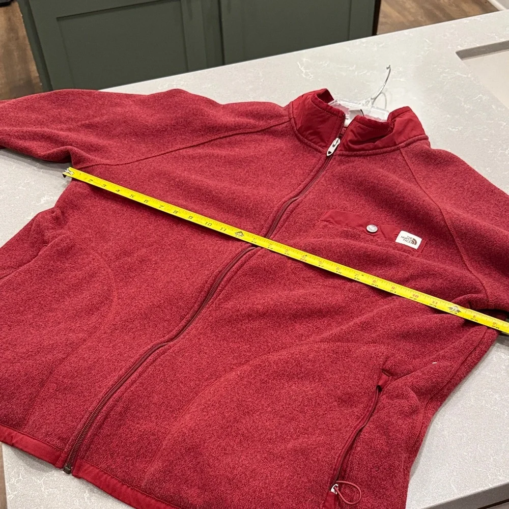 The North Face Deep Red Full-Zip Fleece Jacket